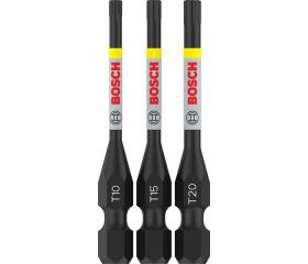 Puntas PRO T Impact, T10, T15, T20, 55 mm, 3 unidades