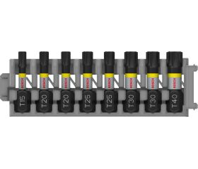 PRO Torx Impact Bit, T15, T20(x2), T25(x2), T30(x2), T40, 25 mm, 8 unidades