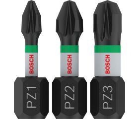 Punta PRO PZ Impact, PZ1 x 25, PZ2 x 25, PZ3 x 25 mm, 3 uds.