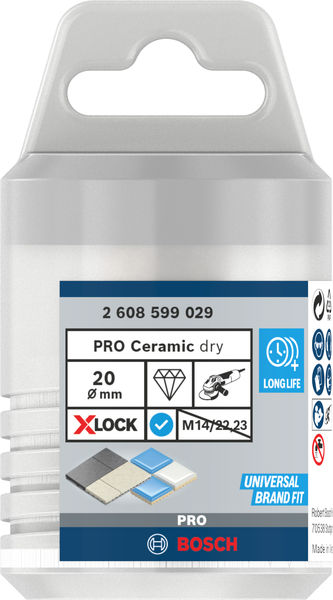 Corona en seco PRO Ceramic dry, 20 x 35 mm, X-Lock