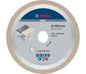 Disco de diamante PRO Ceramic, 180 x 25,4 mm