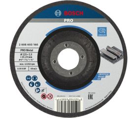 Disco de corte abrasivo PRO Metal, 125 x 2,5 x 22,23 mm