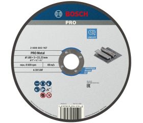 Disco de corte abrasivo PRO Metal, 180 x 3 x 22,23 mm
