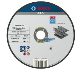 Disco de corte abrasivo PRO Stainless Steel and Metal, 180 x 1,6 x 22,23 mm, recto