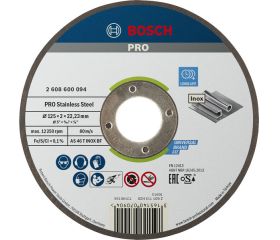 Disco de corte abrasivo PRO Stainless Steel de larga vida útil para amoladoras pequeñas, diámetro interior de 22,23 mm