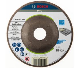Disco de desbaste abrasivo PRO Stainless Steel para amoladoras pequeñas, diámetro interior de 22,23 mm