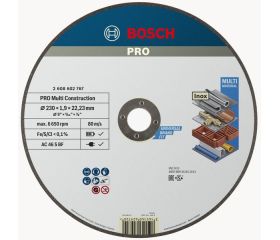 Disco de corte PRO Multi Material, 230 x 1,9 x 22,23 mm