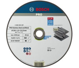 Disco de corte abrasivo PRO Stainless Steel and Metal de larga vida útil para amoladoras grandes, diámetro interior de 22,23 mm