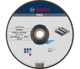 Disco de desbaste abrasivo PRO Metal para amoladoras grandes, diámetro interior de 22,23 mm, oSa