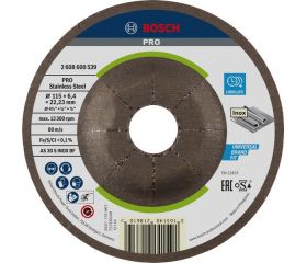 Disco de desbaste PRO Stainless Steel, 115 x 6 x 22,23 mm