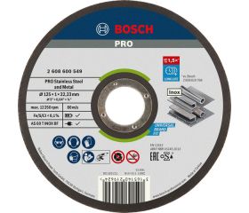 Disco de corte abrasivo PRO Stainless Steel and Metal de larga vida útil para amoladoras pequeñas, diámetro interior de 22,23 mm