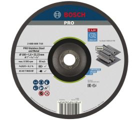 Disco de corte abrasivo PRO Stainless Steel and Metal, 180 x 1,6 x 22,23 mm, cóncavo, oSa