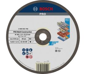 Disco de corte abrasivo PRO Multi Construction para amoladoras grandes, diámetro interior de 22,23 mm