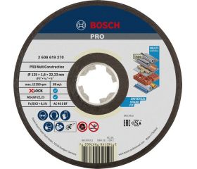 Disco de corte PRO Multi Material X-Lock, 125 x 1,6 x 22,23 mm