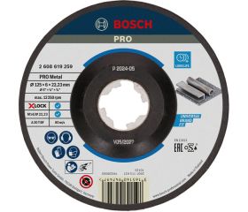Disco de desbaste abrasivo PRO Metal para amoladoras pequeñas, X-Lock