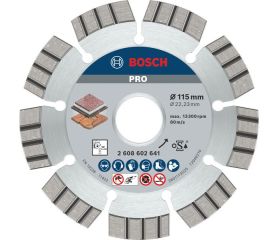 Disco de diamante PRO Stone, 115 x 22,23 x 2,2 mm