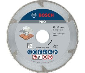 Disco de corte con diamante PRO Marble para amoladoras pequeñas, diámetro interior de 22,23 mm