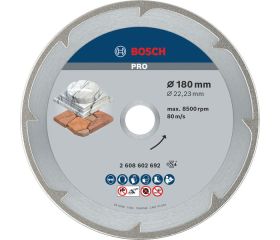 Disco de corte con diamante PRO Marble para amoladoras grandes, diámetro interior de 22,23 mm