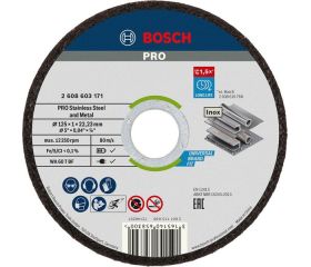 Disco de corte abrasivo PRO Stainless Steel and Metal, 125 x 1 x 22,23 mm, recto, 10 unidades