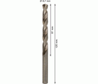 Broca helicoidal PRO Metal HSS-G, longitud estándar, 8,7 x 81 x 125 mm, 5 unidades
