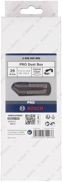 Caja para polvo PRO, para lijadoras excéntricas GEX 18V-150-3