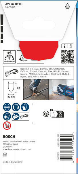 EXPERT AVZ 32 RT10 Dedo de lija, 32 x 53 mm