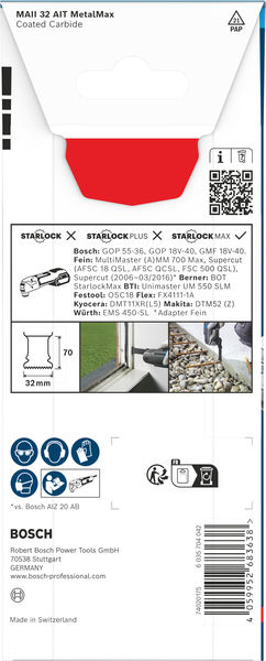 EXPERT MAII 32 AIT MetalMax Hoja de corte de inmersión, 32 x 70 mm