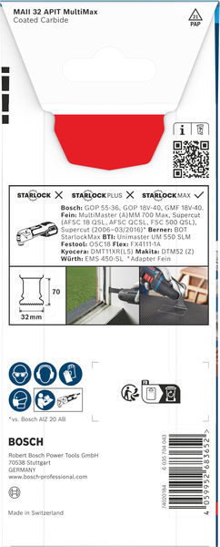 EXPERT PAIZ 32 AIT MetalMax Hoja de corte de inmersión, 32 x 70 mm