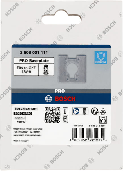 Placa de soporte PRO, cuadrada, 7 x 96 x 96 mm