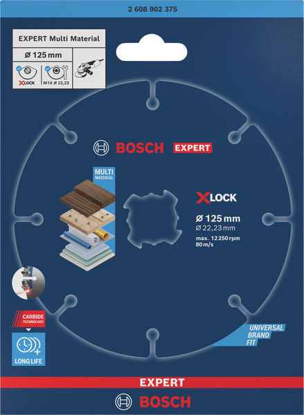Disco de corte EXPERT Carbide Multi Wheel X-LOCK 125 mm, 22,23 mm