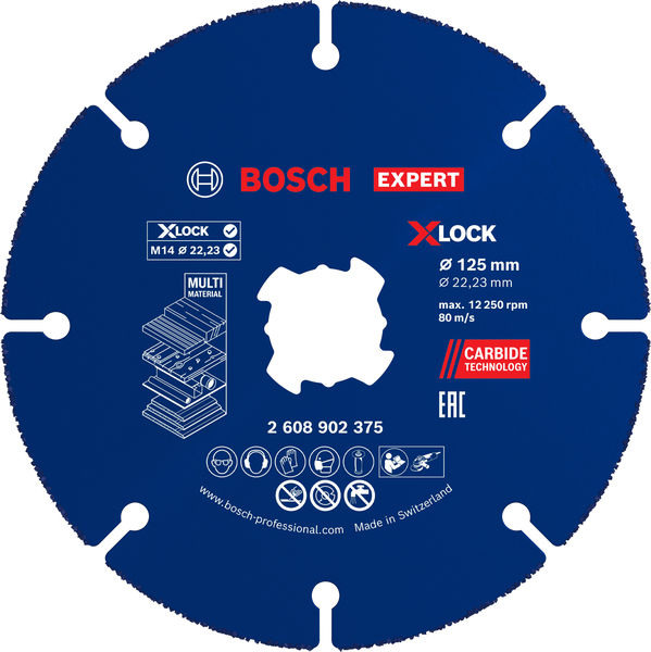 Disco de corte EXPERT Carbide Multi Wheel X-LOCK 125 mm, 22,23 mm
