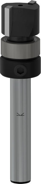 Broca fresadora de recorte al ras PRO con cojinete superior, Ø 1/2" x L 3/8", vástago de 1/4"