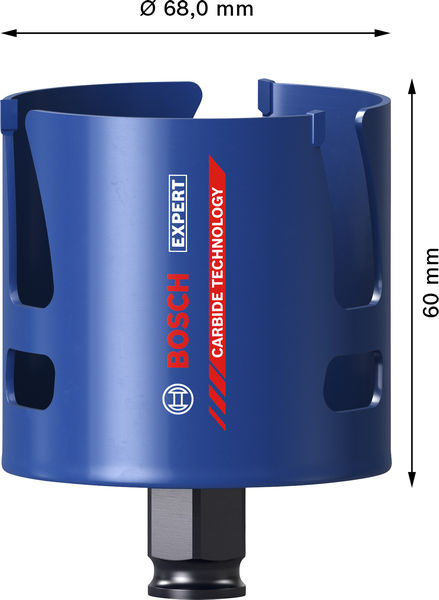 Sierra de corona EXPERT Construction Material Power Change Plus, 68 x 60 mm