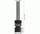 Broca fresadora de recorte al ras PRO con cojinete superior, Ø 1/2" x L 3/8", vástago de 1/4"