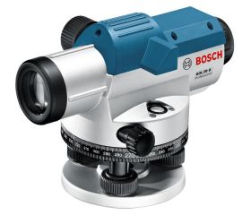 Bosch Professional Nivel Óptico GOL 20 G (aumento 20x, BT 260, GR 500, unidad de medida: 400 Gon, alcance: hasta 60 m, en maletín de transporte)