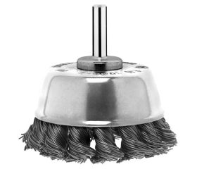 Cepillo de vaso de alambre para taladros: alambre trenzado, 65 mm
