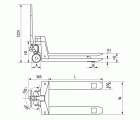 Transpaleta profesional plus 2.500 Kg Imcoinsa