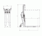 Apilador manual 1.000 Kg Imcoinsa