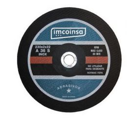 Disco abrasivo corte inoxidable Imcoinsa