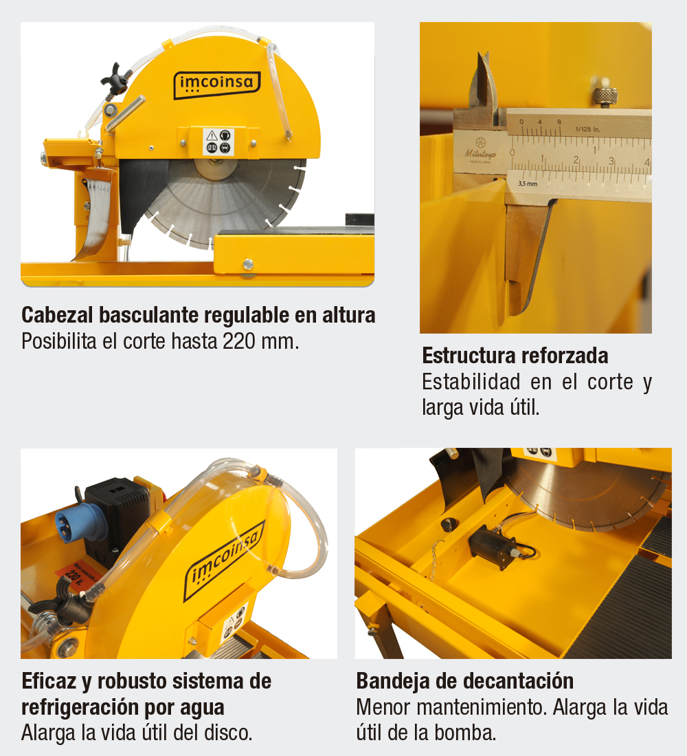Mesas de corte húmedo especial export 60 Hz Imcoinsa