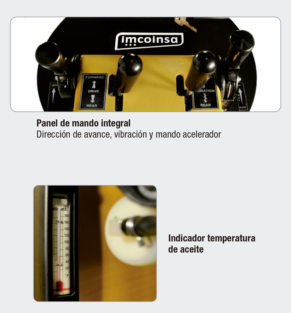 Rodillo de compactación 640 kg 7,5 HP Imcoinsa