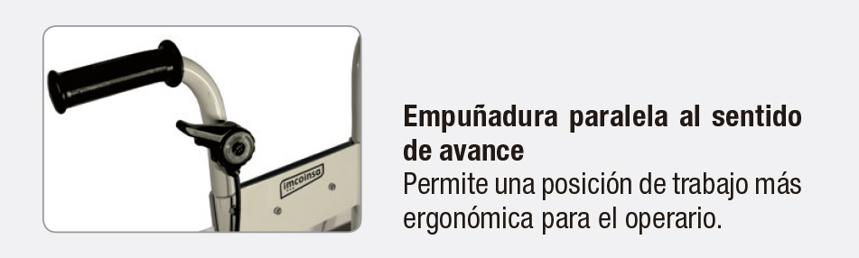 Regla vibrante mango doble / base en L con motor eléctrico Imcoinsa
