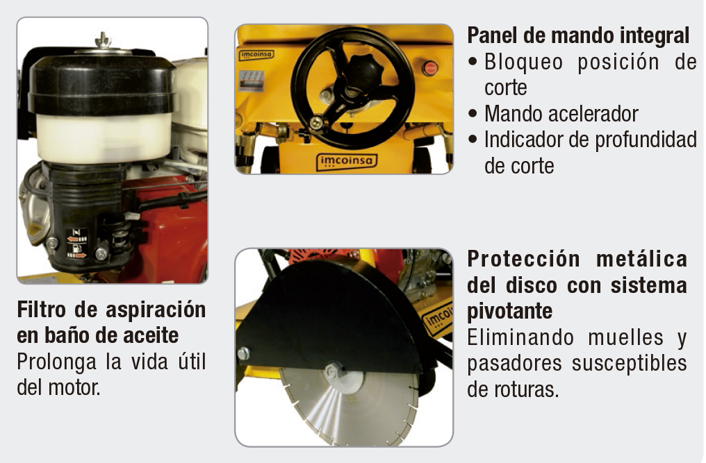 Cortadora depósito plástico Ø máx. 450 mm Imcoinsa