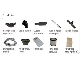 Aspirador 30 Lt / 1.200 W Imcoinsa