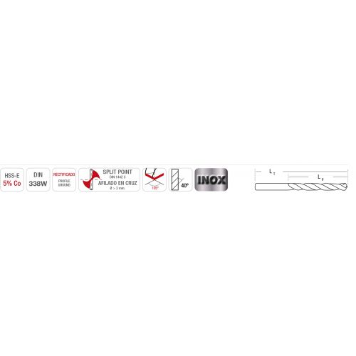 Brocas serie inox plus 5% Co Imcoinsa