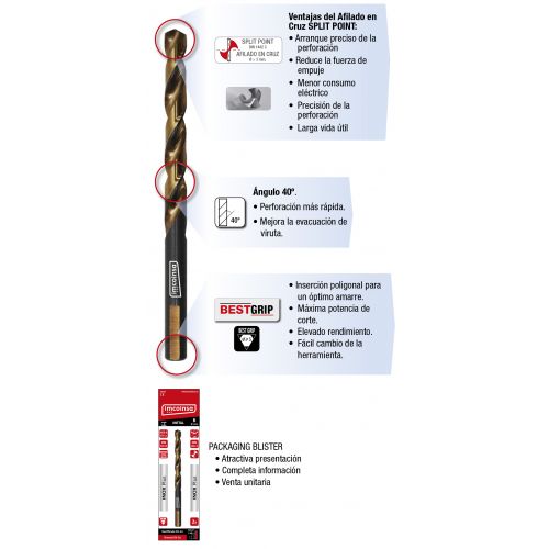 Brocas serie inox plus 5% Co Imcoinsa