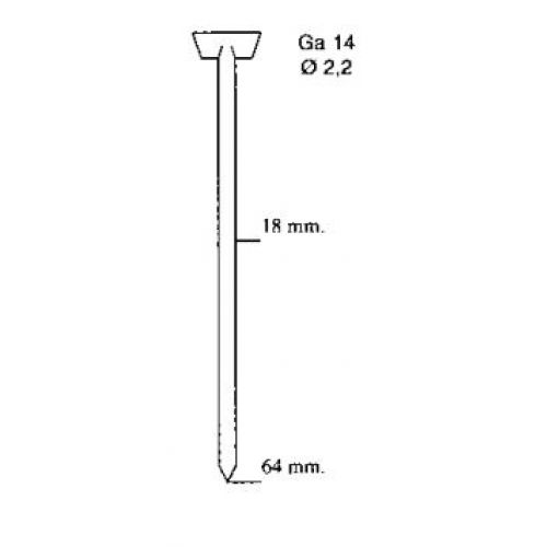 Punta TN clavadora nodelo ST64B/Clavo en T Imcoinsa