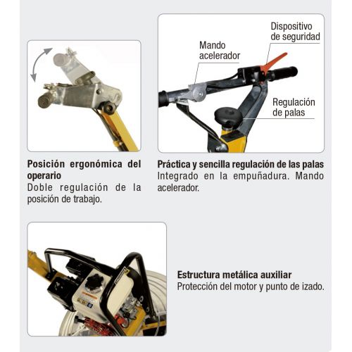 Fratasadora Ø 600 mm Eléctrica/Gasolina Imcoinsa