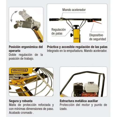 Fratasadora Ø 900 mm /Ø 1200 mm Imcoinsa