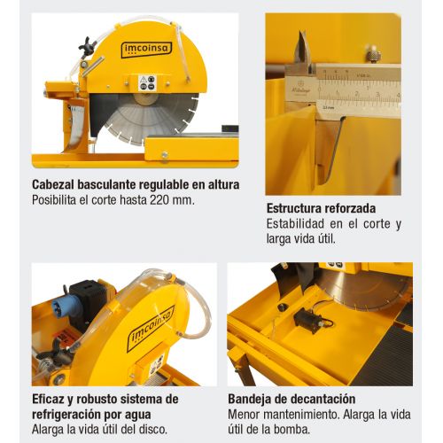 Mesas de corte húmedo especial export 60 Hz Imcoinsa